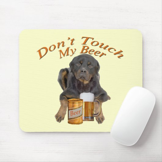 Nicht tun Touch mein Bier Rottweiler Mousepad (Mit Mouse)