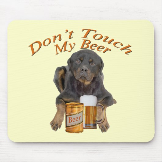 Nicht tun Touch mein Bier Rottweiler Mousepad (Vorne)