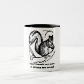 Nicht tun Touch meine Nüsse Zweifarbige Tasse (Mittel)
