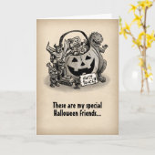 Nicht tun Touch meine Süßigkeit | Halloween Karte (Gelbe Blume)