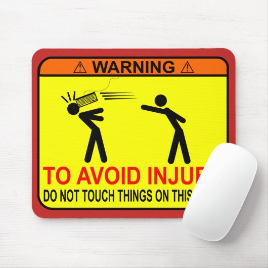 Nicht tun Touch-Sachen auf diesem Schreibtisch! Mousepad (Mit Mouse)