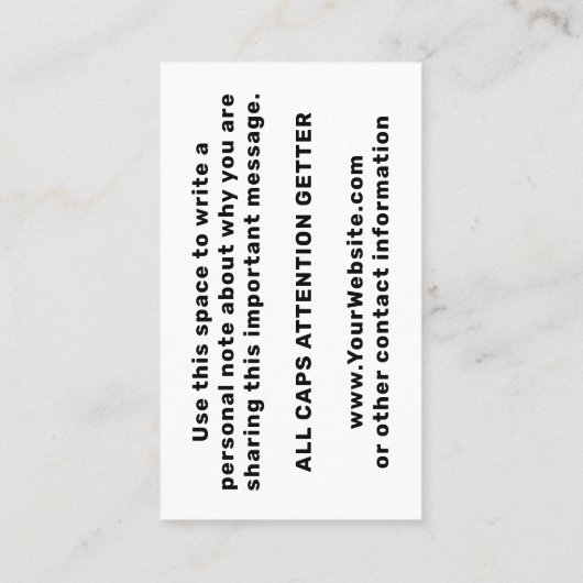 Nicht über dem Gesetz Präsident Trump Korruption Visitenkarte (Rückseite)