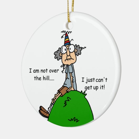 Nicht über dem Hügel-Spaß Keramikornament (Links)