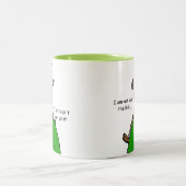 Nicht über dem Hügel-Spaß Zweifarbige Tasse (Mittel)