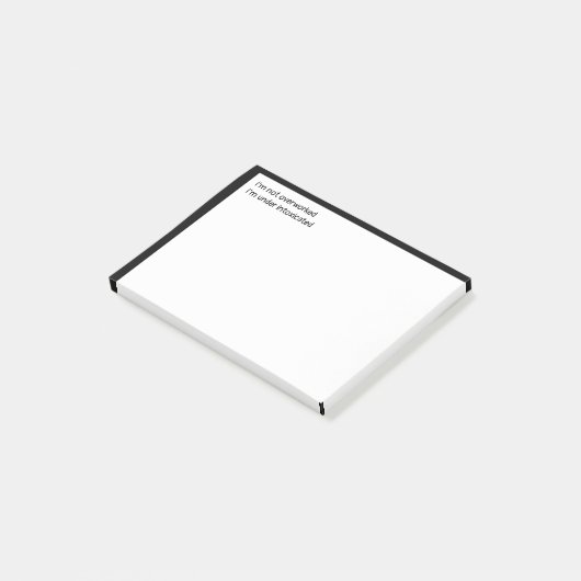 Nicht überarbeitet, ich bin berauscht post-it klebezettel (angewinkelt)