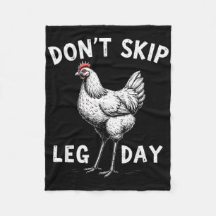 Nicht überspringen LG Day Gym Rooster Funny Workou Fleecedecke