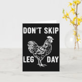 Nicht überspringen LG Day Gym Rooster Funny Workou Karte (Gelbe Blume)