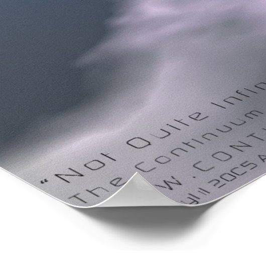 Nicht unendlich poster (Ecke)