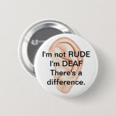 Nicht unhöflicher aber tauber Knopf Button (Vorne & Hinten)