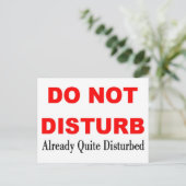 NICHT UNTERBRECHEN POSTKARTE (Stehend Vorderseite)