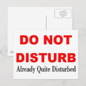 NICHT UNTERBRECHEN POSTKARTE (Vorne/Hinten)