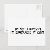 Nicht urteilsfähig postkarte (Vorne/Hinten)