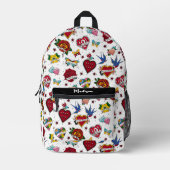 Nicht Verabredet Tattoo Bedruckter Rucksack (Vorderseite)