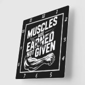 Nicht verabreichte Muskeln Quadratische Wanduhr (Winkel)