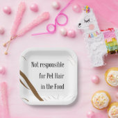 Nicht verantwortlich für die Tierhaare in der Lebe Pappteller (Party)