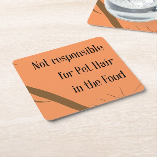 Nicht verantwortlich für Haustier-Haar in der Rechteckiger Pappuntersetzer (angewinkelt)