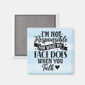 Nicht verantwortlich, lustig-sarkastisch-Offensive Magnet (Vorderseite/Rückseite)