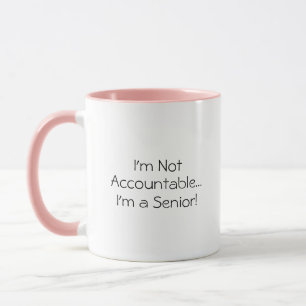 Nicht Verantwortlich Senior Lustiger Zitat Becher Tasse