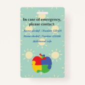 Nicht verbaler Autismus-Bewusstsein Lanyard autist Ausweis (Rückseite)