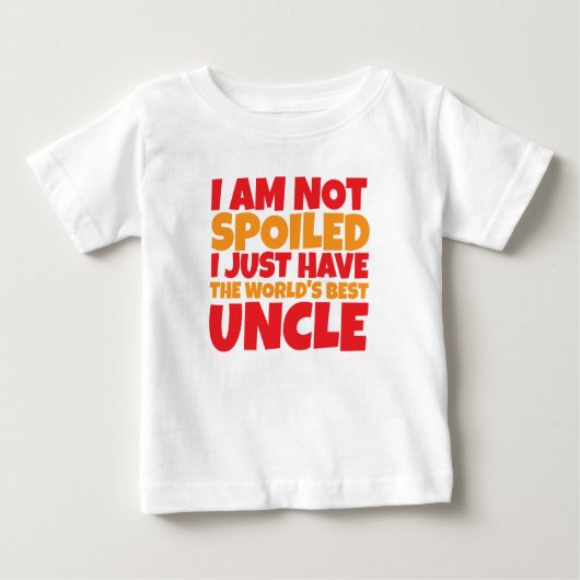 nicht verdorben, sondern der beste Onkel der Welt Baby T-shirt (Vorderseite)