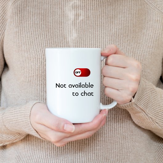 Nicht verfügbar für Chat, Funny, Spaß, Joke, Spaß Kaffeetasse