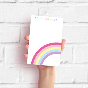 Nicht vergessen.. Süße Regenbogen-Post-it-Notizen Post-it Klebezettel