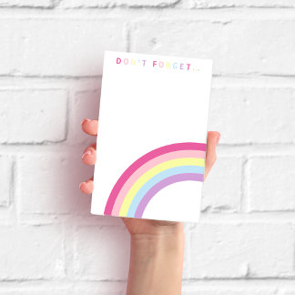 Nicht vergessen.. Süße Regenbogen-Post-it-Notizen Post-it Klebezettel