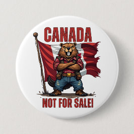 NICHT VERKAUF, Kanada, Beaver Lumberjack, Flag, Button