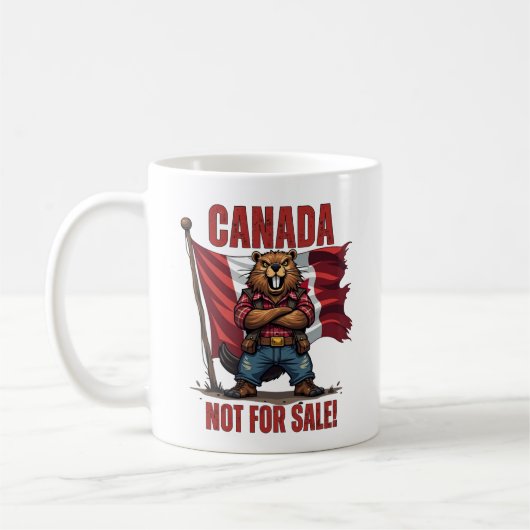 NICHT VERKAUF, Kanada, Beaver Lumberjack, Flag, Kaffeetasse (Links)