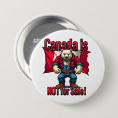 NICHT VERKAUF, Kanada, Polar Bear Lumberjack, Flag Button (Vorne & Hinten)