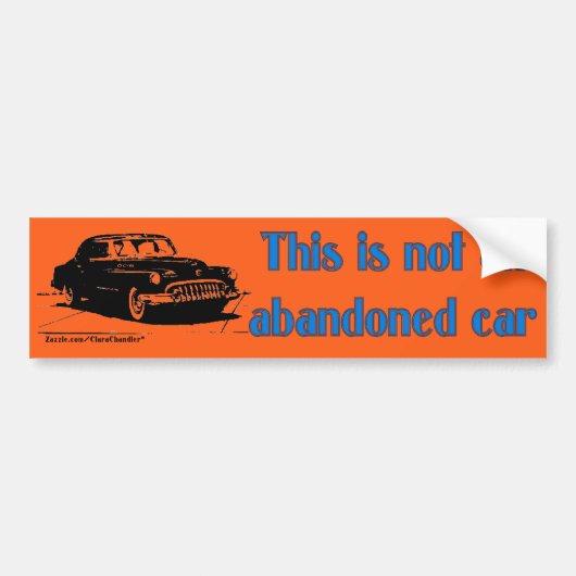 Nicht verlassene Orange Autoaufkleber (Vorne)