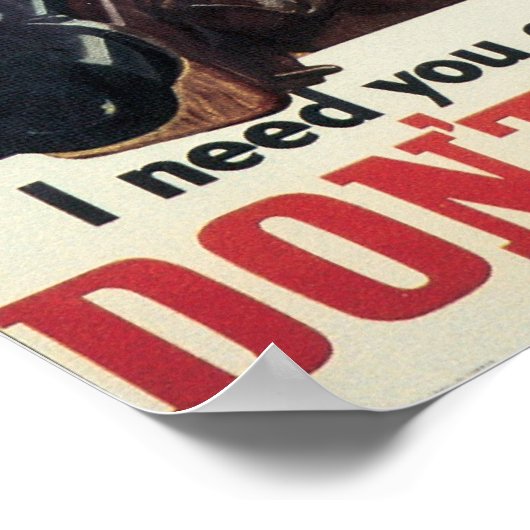 Nicht verletzen poster (Ecke)