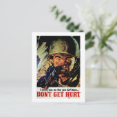 Nicht verletzen postkarte (Stehend Vorderseite)