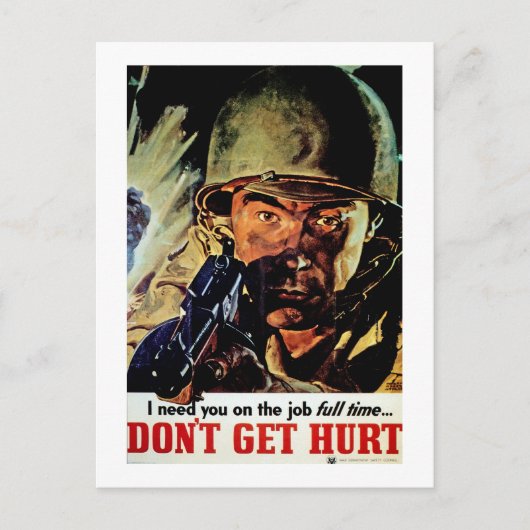 Nicht verletzen postkarte (Vorderseite)