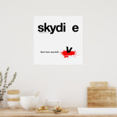 Nicht verletzen sich selbst Skydiver Poster (Küche)