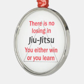 Nicht verlierend in Jiu Jitsu Silbernes Ornament (Links)