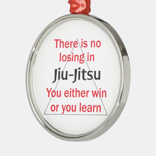 Nicht verlierend in Jiu Jitsu Silbernes Ornament (Links)