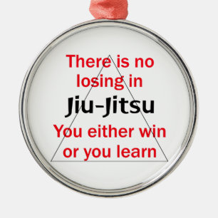 Nicht verlierend in Jiu Jitsu Silbernes Ornament