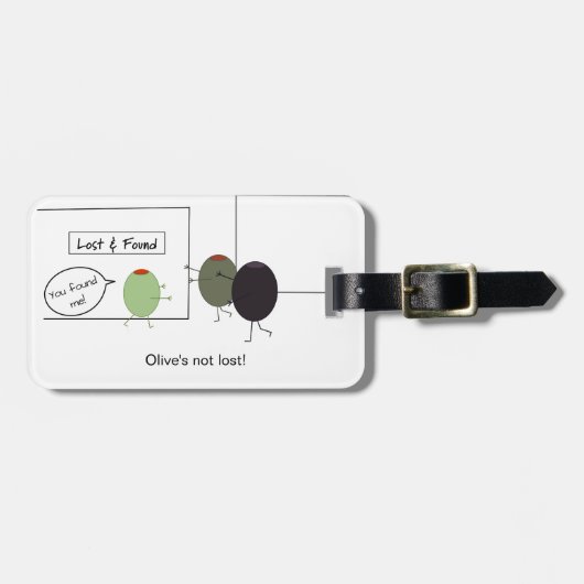 Nicht verloren Gepäckmarke Gepäckanhänger (Vorderseite horizontal)