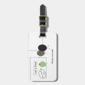 Nicht verloren Gepäckmarke Gepäckanhänger (Vorderseite vertikal)