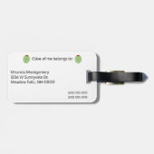 Nicht verloren Gepäckmarke Gepäckanhänger (Rückseite horizontal)