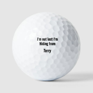 Nicht verloren, ich verstecke mich vor Anpassen mi Golfball