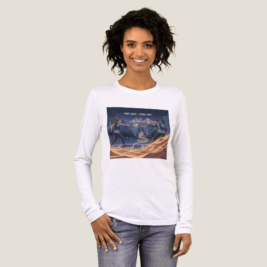 Nicht verloren - Level Up! Geocaching Adventure Tri-Blend Shirt (Vorderseite voll)