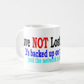 nicht verlorener Verstand Kaffeetasse (Vorderseite Links)