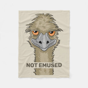Nicht vermutet lustige Emu Pun Brown Fleecedecke