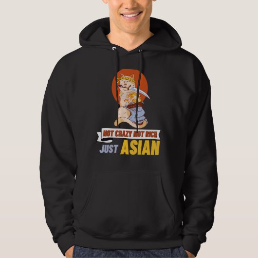 Nicht verrückt nicht reich nur asiatische Katze mi Hoodie (Vorderseite)