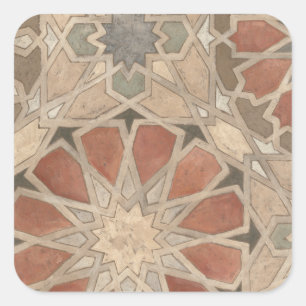 Nicht-Verschönerter Marrakesch-Entwurf I Quadratischer Aufkleber