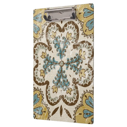 Nicht-Verschönertes Batik-Quadrat II Klemmbrett (Links)