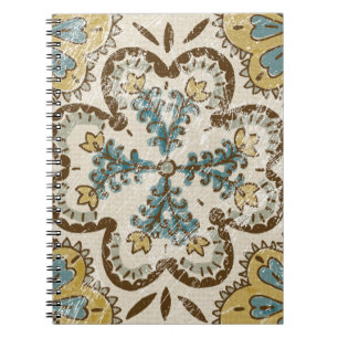 Nicht-Verschönertes Batik-Quadrat II Notizblock