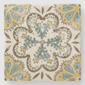 Nicht-Verschönertes Batik-Quadrat II Steinuntersetzer (Vorderseite)